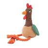 Squeaky Plush Rooster Dog Chewing Rope Toy With Soft Cotton Soothing Teething Toy For Indoor Outdoor Pet Entertainment
