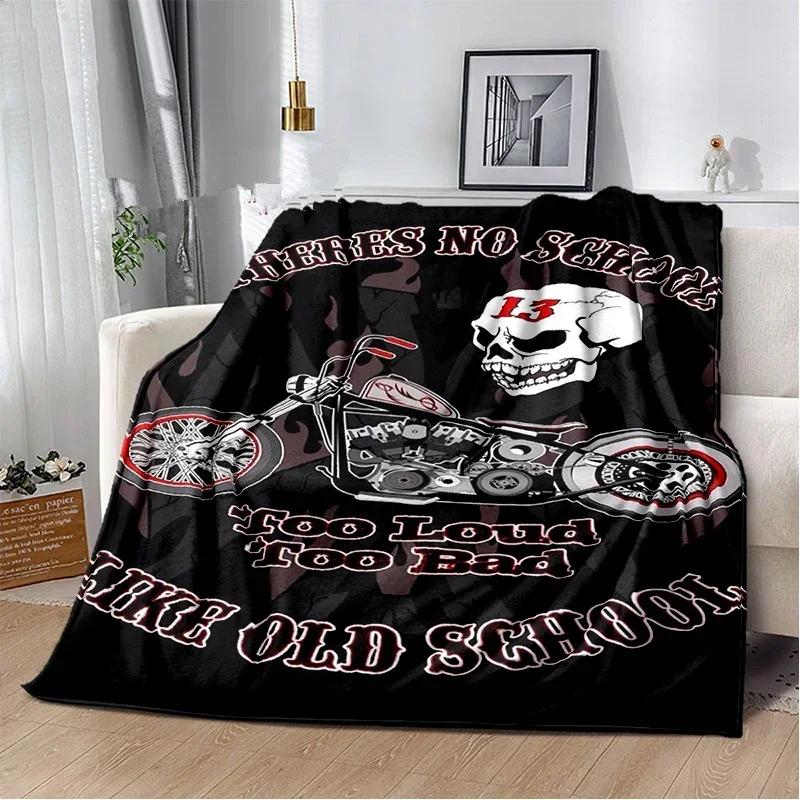 Skull Series Poker Flower Blanket Quilt Travel Bedding Sofa Couch Bed Throw Blanket Flannel Blanket Bedspread Halloween Gifts