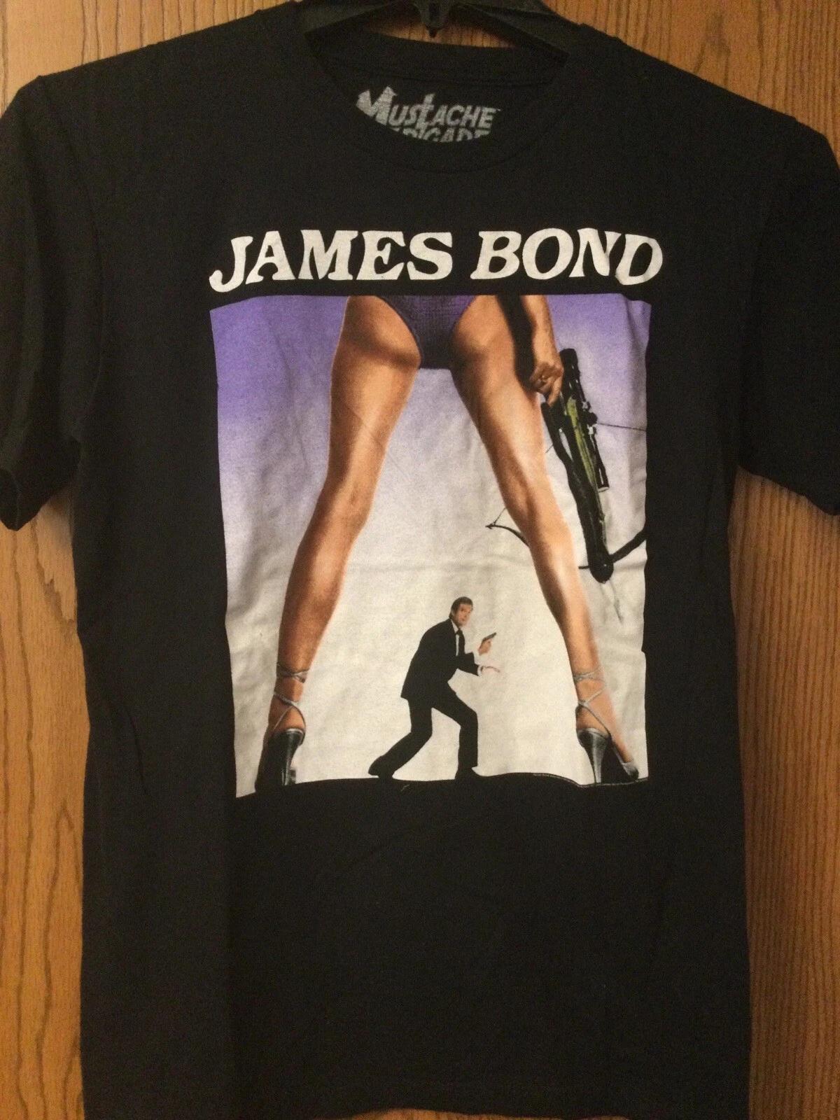 James Bond (Roger Moore) - Black Shirt. M. 2XL