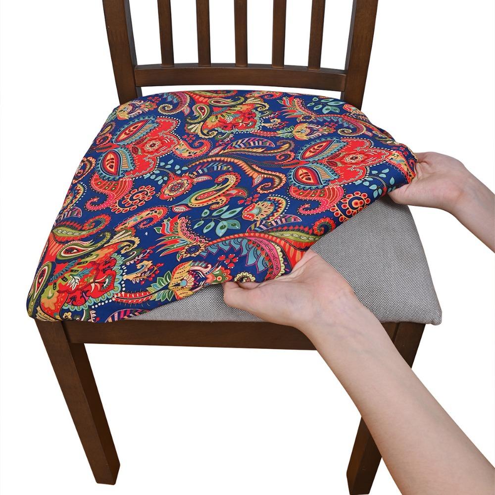 4Pcs Universal Stretch Chair Seat Cover Removable Dirt-resistant Chair Slipcover  Home