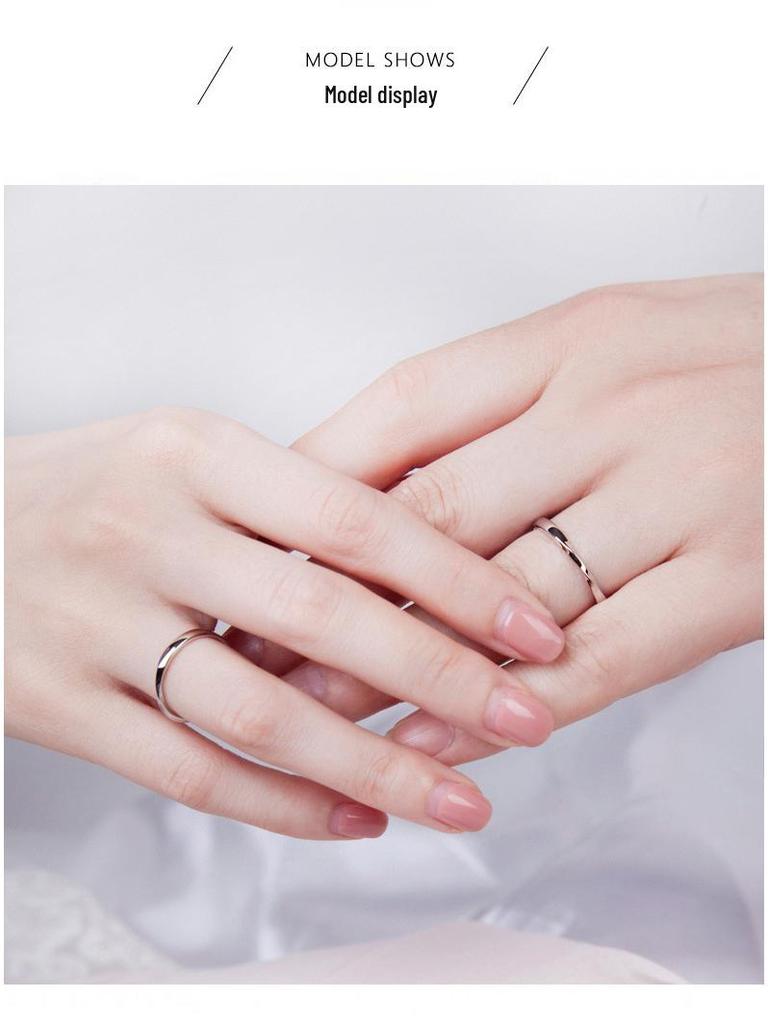 S925 Sterling Silver Möbius Strip Couple Rings - Niche Design Wedding Bands, Perfect Christmas Gift for Him and Her