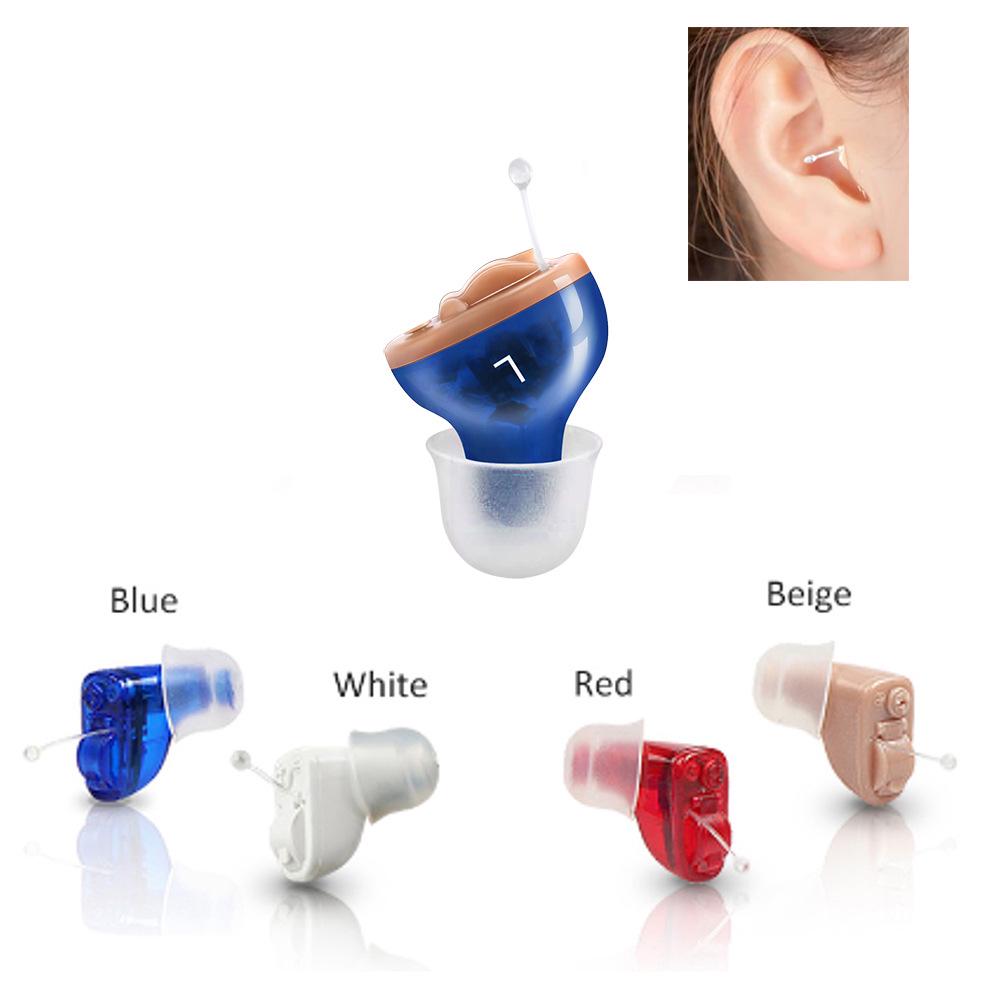 Пополнение запасов CIC Невидимые внутриканальные слуховые аппараты: Удобный и незаметный для пожилых людей Blue - Left Ear
