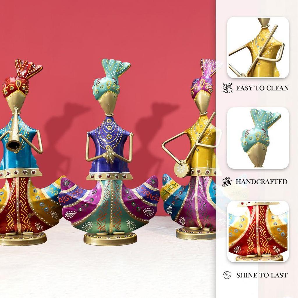 Nostrae Metal Show Pieces for Home Decor | Gift Items for Showcase or TV Unit Decoration | Statue or Figurines or Artifacts for Table or Living Room