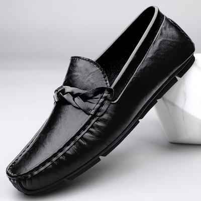 Peny Slipper Schuhe für Herren Bootsschuhe 2025 Sommer Business Leder Schwarz Herren Mokassins Herren Fahr-Freizeitschuh Slipper Flats