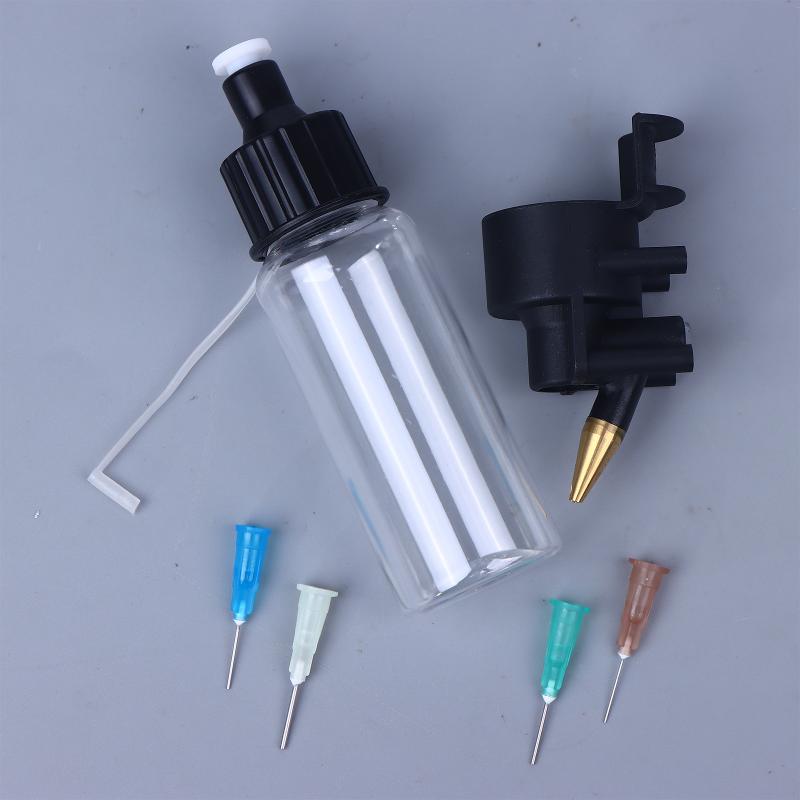 Airbrush Kit with 50ml Bottle & 0.2-0.8mm No-Clean Disposable Nozzles - Spray Tool Module