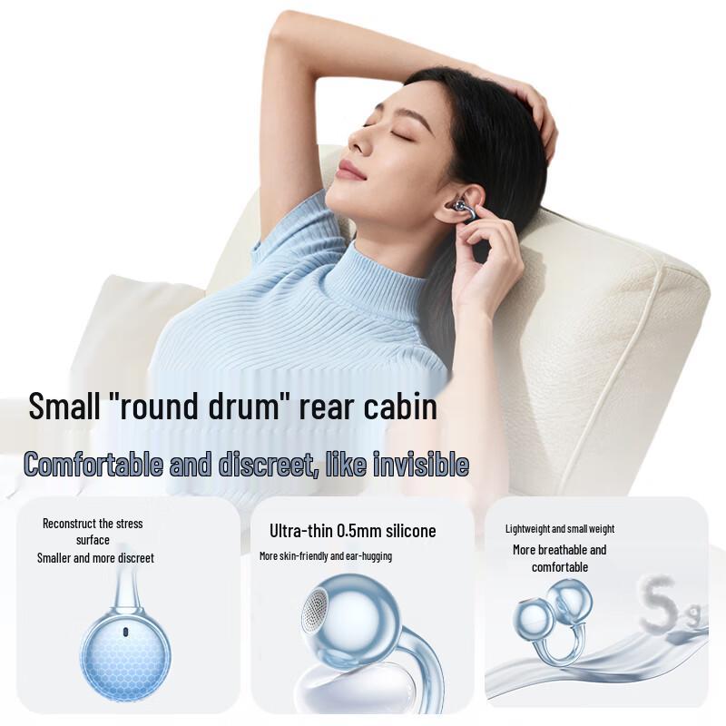 MICROKIA Bone Conduction Ear-Clip Bluetooth Sports Earphones