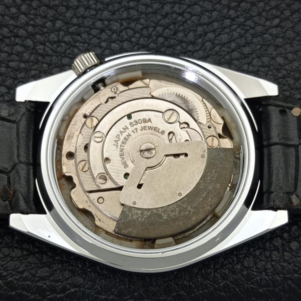 REFURBISHED SEIKO 5 AUTOMATIC MENS WATCH JAPAN MADE BLACK DIAL CUSTOM A440123-2 QV90-a440123