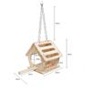 Dual Use Design Bird Hangs Houses Wood Breeding Box Birdhouse Bird Nest  Garden