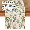 Fashion Floral Pattern Table Runner Heat Insulation Linen Flower Table Cloth Butterfly Vintage Tea Table Decorative Cloth