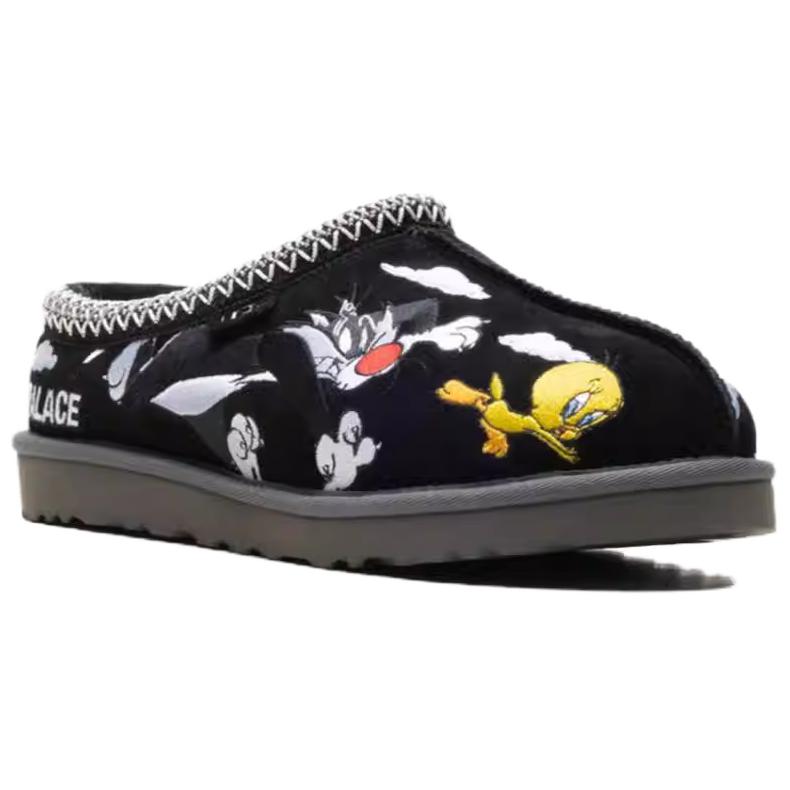 PALACE x Looney Tunes x UGG Kapcie z zamkniętym noskiem Unisex Czarne 1181910-BLK