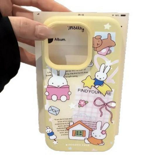 Little Rabbit Cartoon Case for 17 Pro Max 16, 15 Pro, 14 Plus, and Millet 11/13