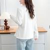 2026 Spring Women's Plus Size Irregular Long Sleeve Round Neck Casual Base Layer Top