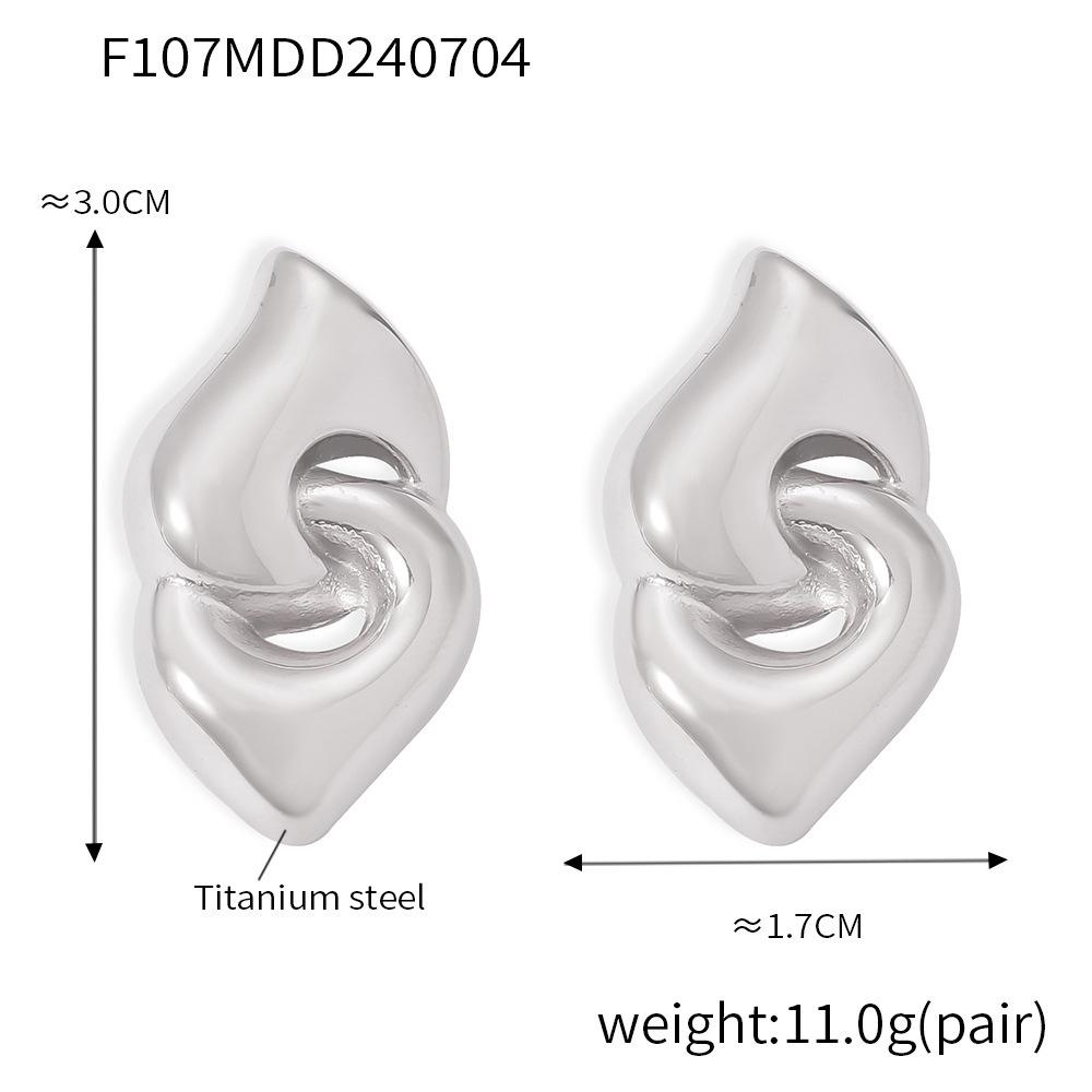 Elegant Geometric Double Ring Hoop Earrings in 18K Gold Plated Titanium Steel - Non-fading, Fashionable Women s Jewelry