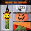 Outdoor Hanging Pumpkin Witch Hat LED Light Halloween Decor 3 Mode Glow Garden Yard Party Decorations Weatherproof Festive
