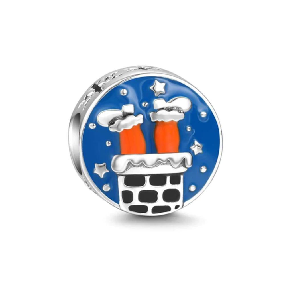 New Copper Charm Santa Hat Sock Bell Fits Original Bracelet Accessories For Women Jewelry