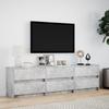 TV Stand with LED Lighting Concrete Grey 180 x 34 x 50 cm