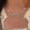 Elegant Pearl & Diamond Star Necklace – Light Luxury Clavicle Jewelry, Versatile and Stylish Five-Pointed Star Design