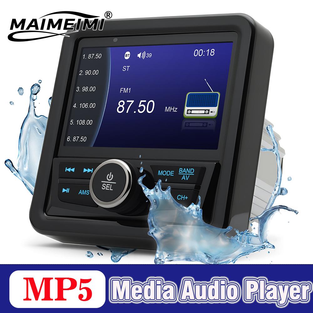 Boat Radio MP3&MP5 Media Player Marine Stereo Bluetooth-compatible AUX USB Waterproof Widely AM FM RDS Receiver For Yacht ATV