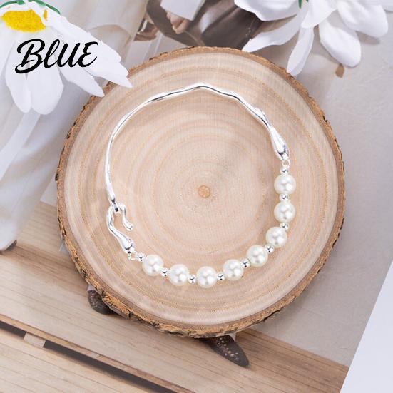 Refined Workmanship Bracelet Beaded Bangle for Women Faux Pearl