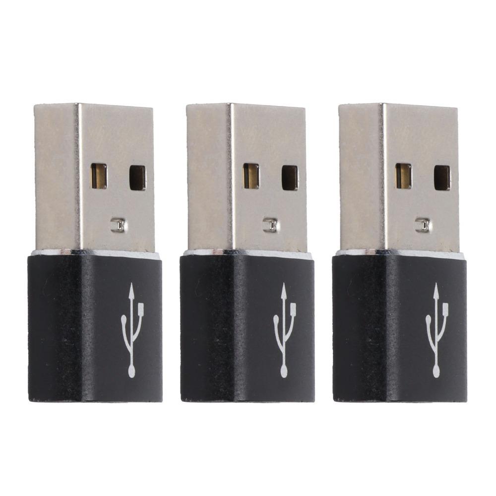 3PCS U Disk Adapter USB to TypeC Adapter USB C Female to USB Male Adapter Computer Use