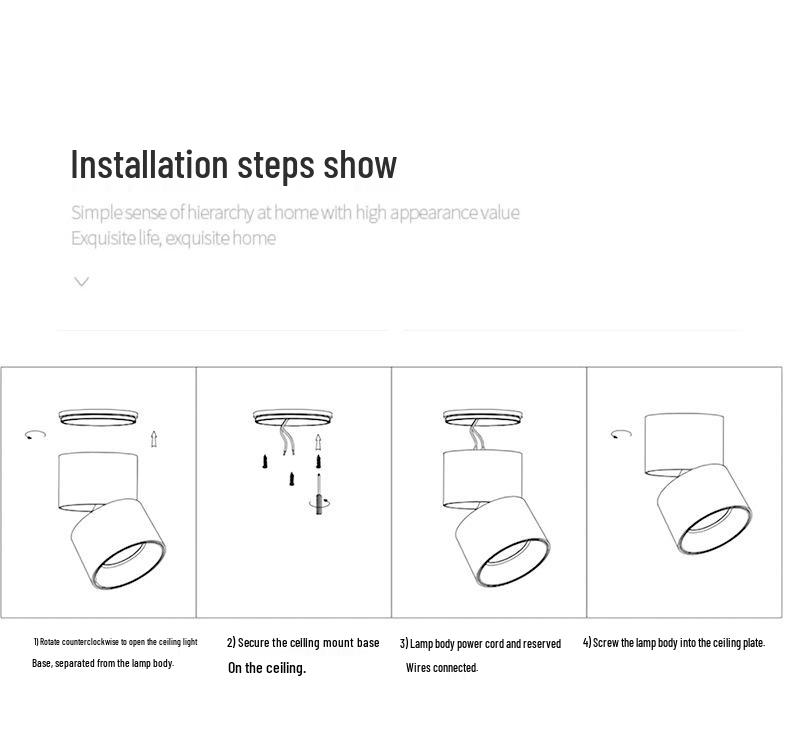 Adjustable LED Anti-Glare Folding Spotlights: Dimmable, Color-Changing, Ideal for Hallway and Wall Wash Background Lighting.