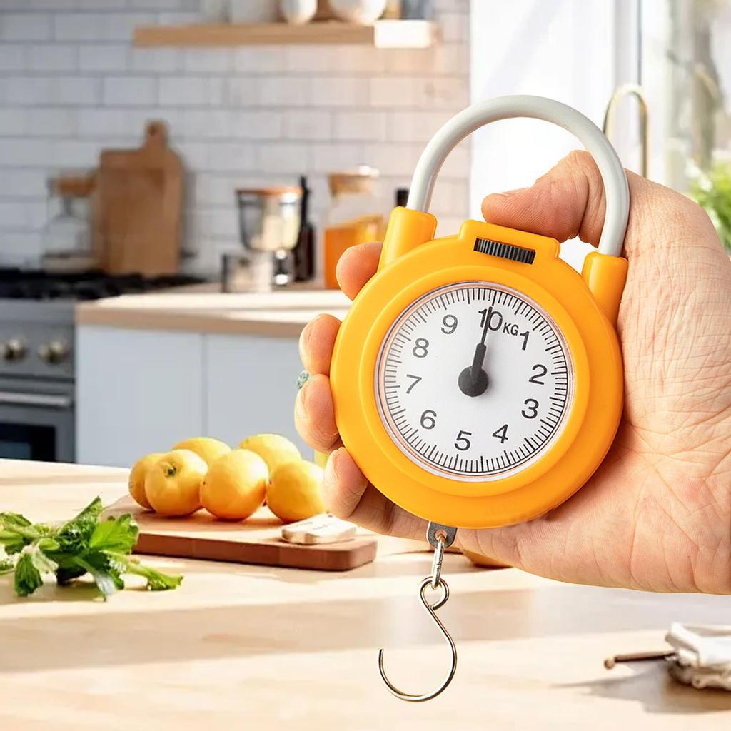 Handheld Scale High Accuracy Portable Kitchen Spring Scale 22lb Load Capacity Small Food Weighing Scale for Household