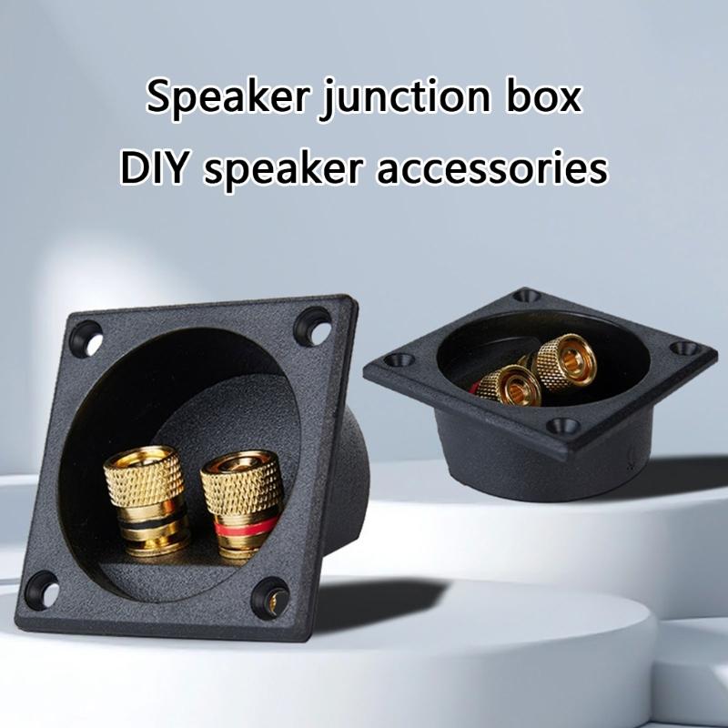 Two Binding Post Spring Cup Terminals Box For Professional Subwoofer Speaker System DIY Installation