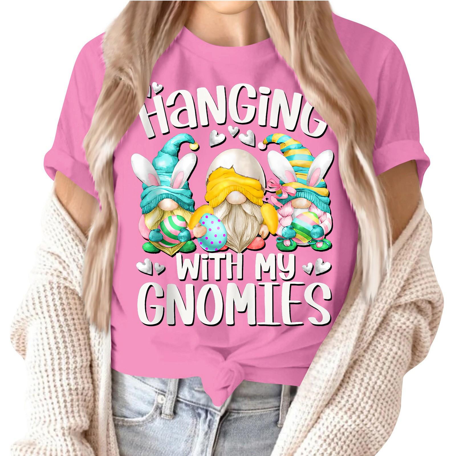 

Женский топ с коротким рукавом и принтом на шее M