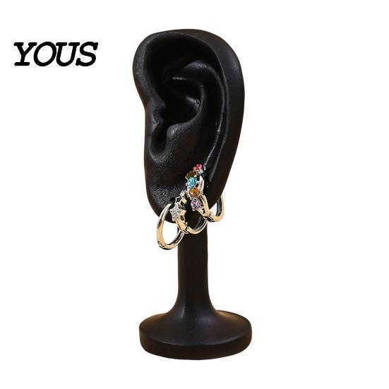 Jewelry Organizer Human Ear Earrings Holder, 3D Printed Earring Stand, Shape Stud Display Hanger Stand for Dresser Countertop Showcase