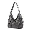 Small-scale Design Retro Single-shoulder Bag with Large Capacity and Multiple Pockets, Made of Soft Water-resistant Leather.