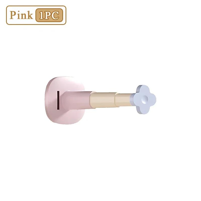 

1-10PCS No Drill Wall Mounted Clothes Rack Adjustable Hanging Organizer for Balcony Laundry Storage Space Saving Home Drying Rod