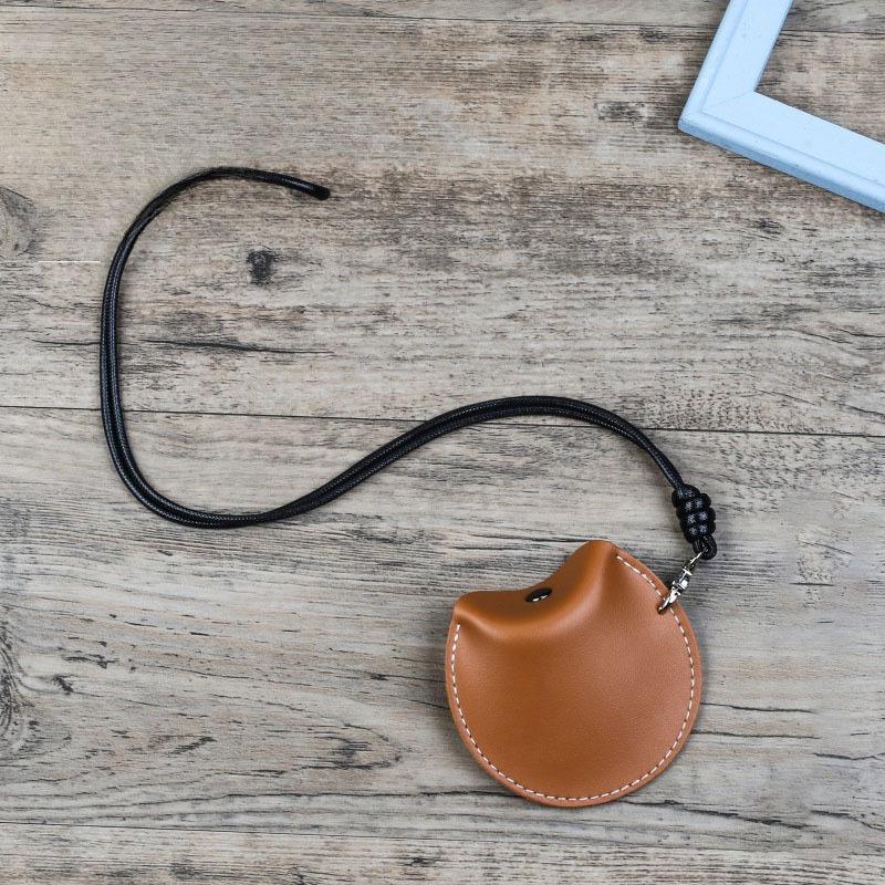 Portable Leather Bluetooth Earphone Neck Pouch & Coin Purse