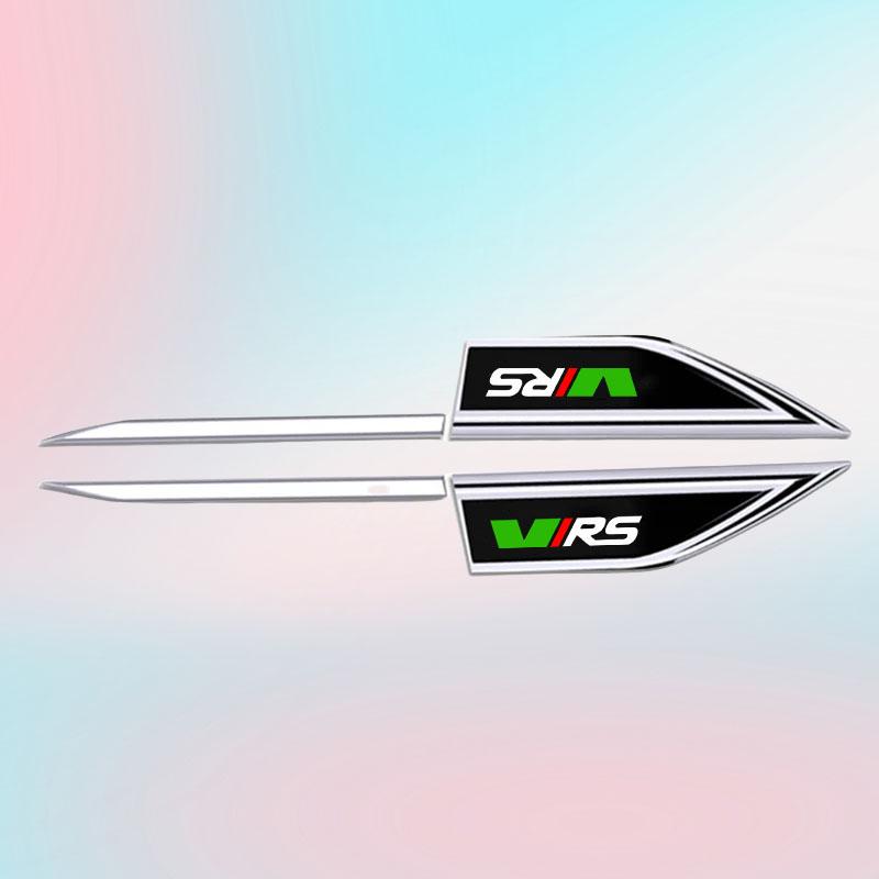 IYSZ8 2Pcs VRS 3D Metal Stickers For Skoda OCTAVIA A7 VRS MK2 MK3 A5 Superb 3 2 Rapid Kodiaq Karoq Fabia Kamiq Car Styling Accessories