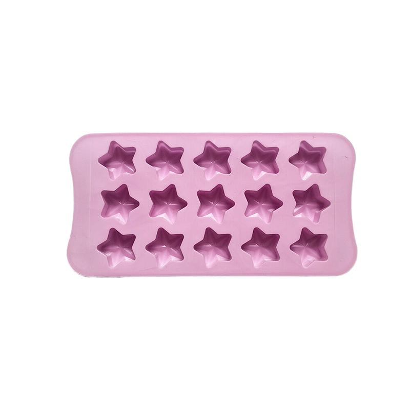 Silikonform für Schokolade mit 15 Mulden, fünfzackiger Stern, Gelee, Fudge, Weihnachtssüßigkeiten, DIY-Form, Eiswürfel, Kuchendekoration, Backform
