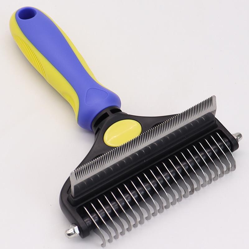 Dual-Headed Dog De-Shedding & Detangling Comb Tool