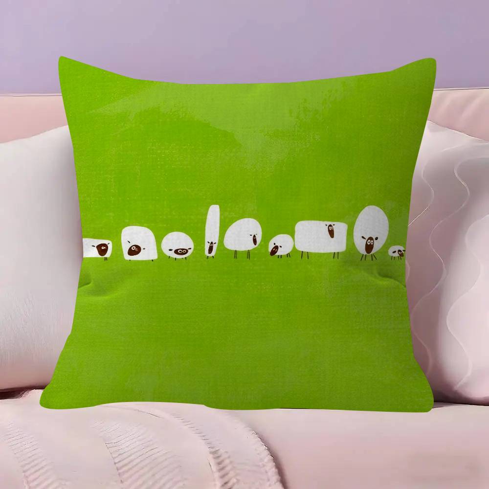 Pillow Gifts Home Office Furnishings Bedroom Sofa Car Cushion Cover Case 45x45cm SShaunSthe Cute Ssheeppes