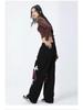 American Graffiti Butterfly Sweatpants: Korean Jazz Street Dance - Women's High-Design Spring/Summer Casual Wear