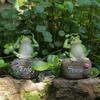 Set mit 3 Frosch Garten Glücksbringer Harz Frosch Innenbereich Eingangsbereich Büro Einzugsgeschenke Figuren, Ornamente, Anhänger, Ornamente, Dekorationen,