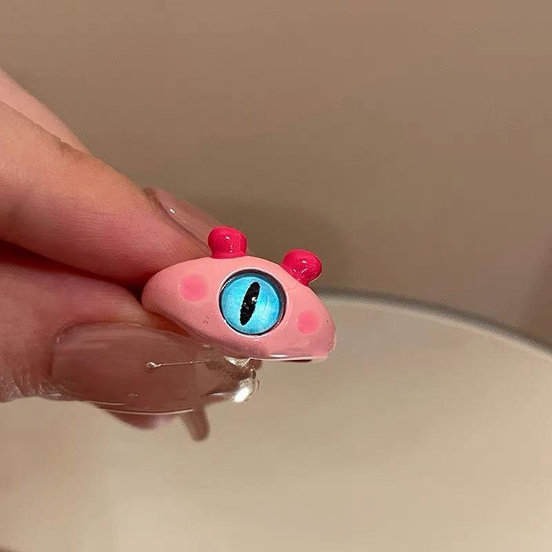 Black Cat Eyecatching Monster Design Ring Artistic Cartoon Accessory For Distinctive Women