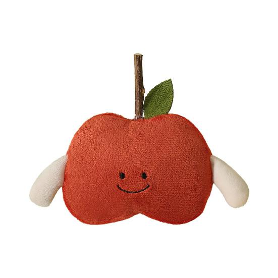 

Pet Toy with Built-in Sound Paper Design Toy Soft Plush Bite Resistance Teething Toy Cute Fruit Shape Interactive Chew Toy for Cats And Dogs Apple