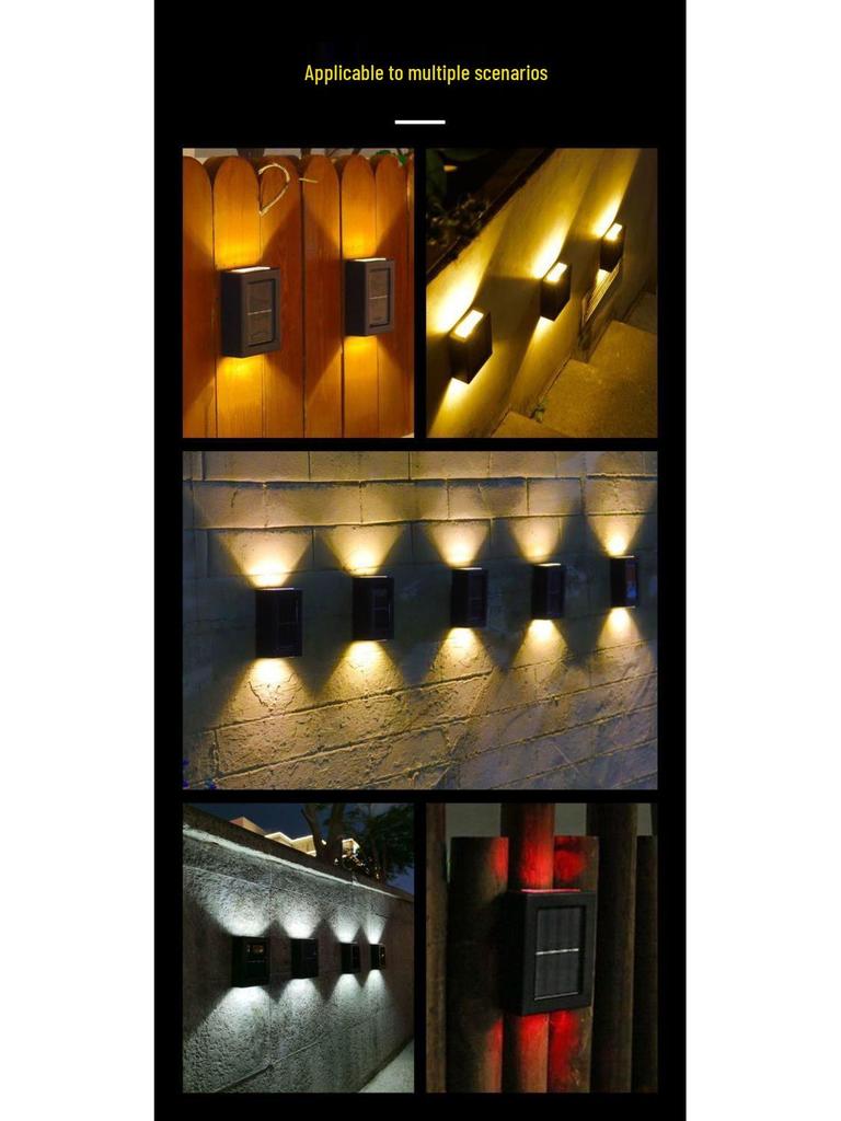 Waterproof Solar Outdoor Wall Light, Wireless Atmosphere Night Light for Balcony and Landscape Arrangement