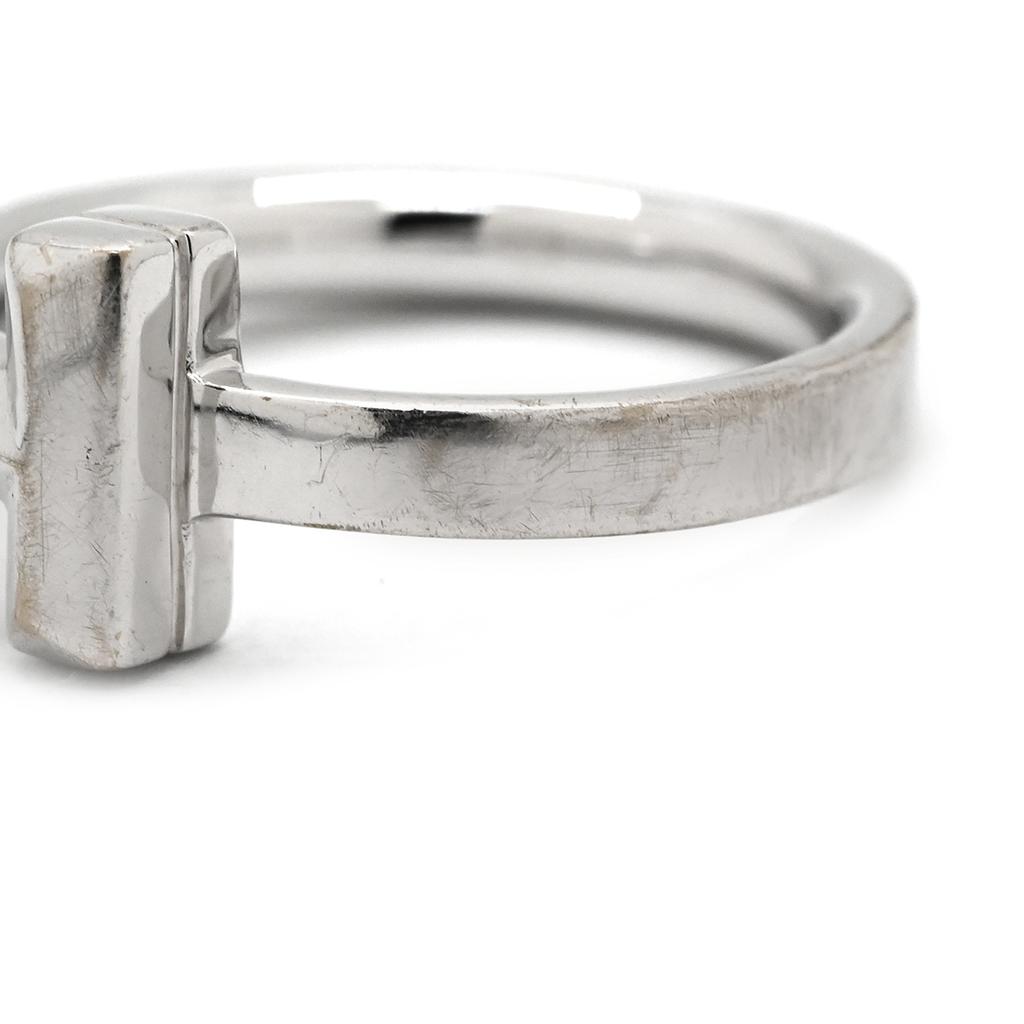 Tiffany & Co T T One NarrowRing ring K18WG #2(JP Size) Array