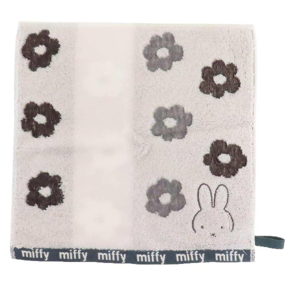 Monochrome Flower Pop Miffy Handkerchief