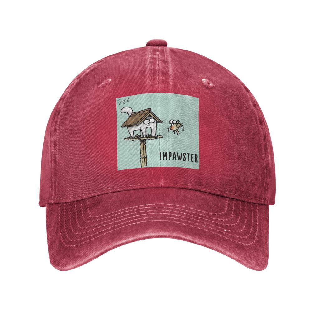 Unisex Baseball Hats Cartoon Simons Cats Washed Denim Summer Sports Baseball Caps Hip Hop Cap Casquette