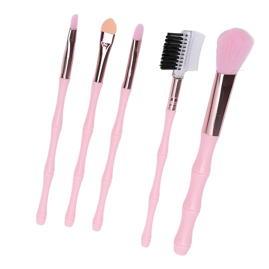 5pcs Makeup Brushes Portable Blush Eye Shadows Lip Facial Makeup Foundation Powder Brush Set for Beg