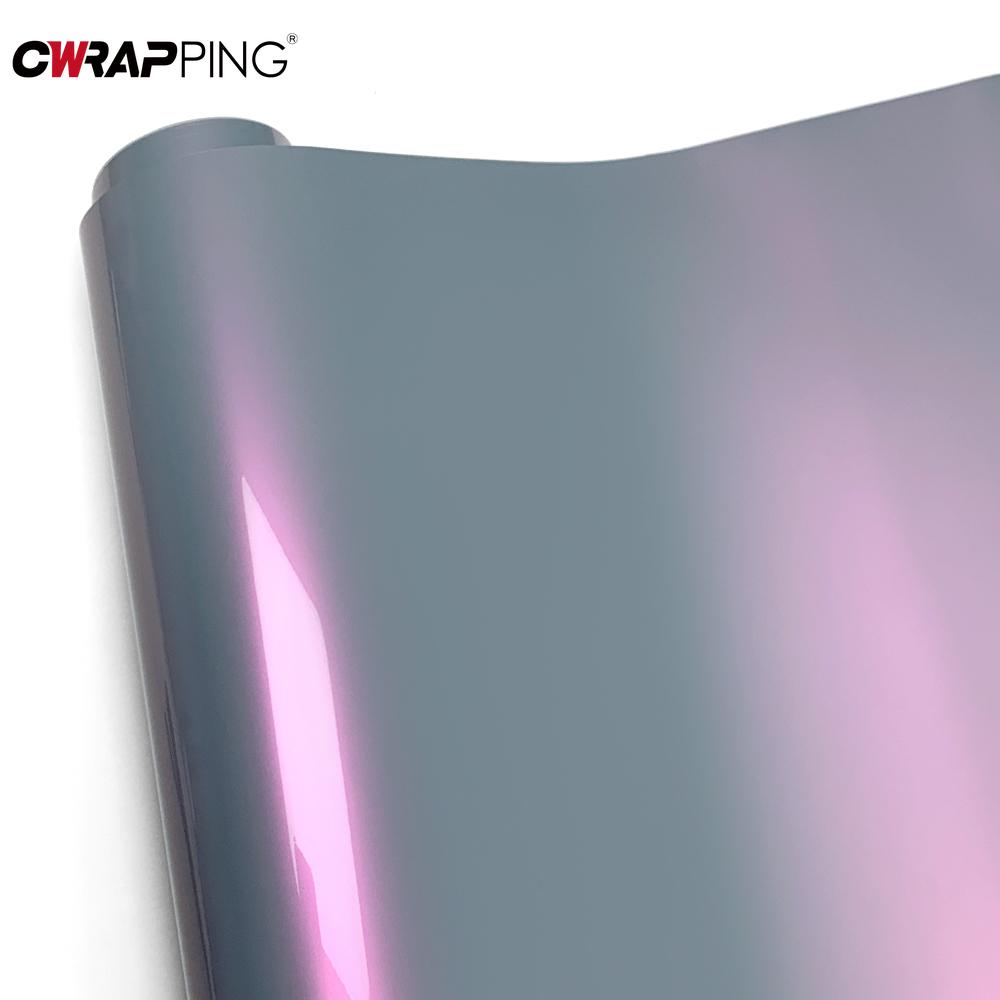 Automotive Vinyl Car Stickers Two-tone Dreamy Gray Powder Car Wrapping Sticker Waterproof Paint Vehicle Decoration Body Covering