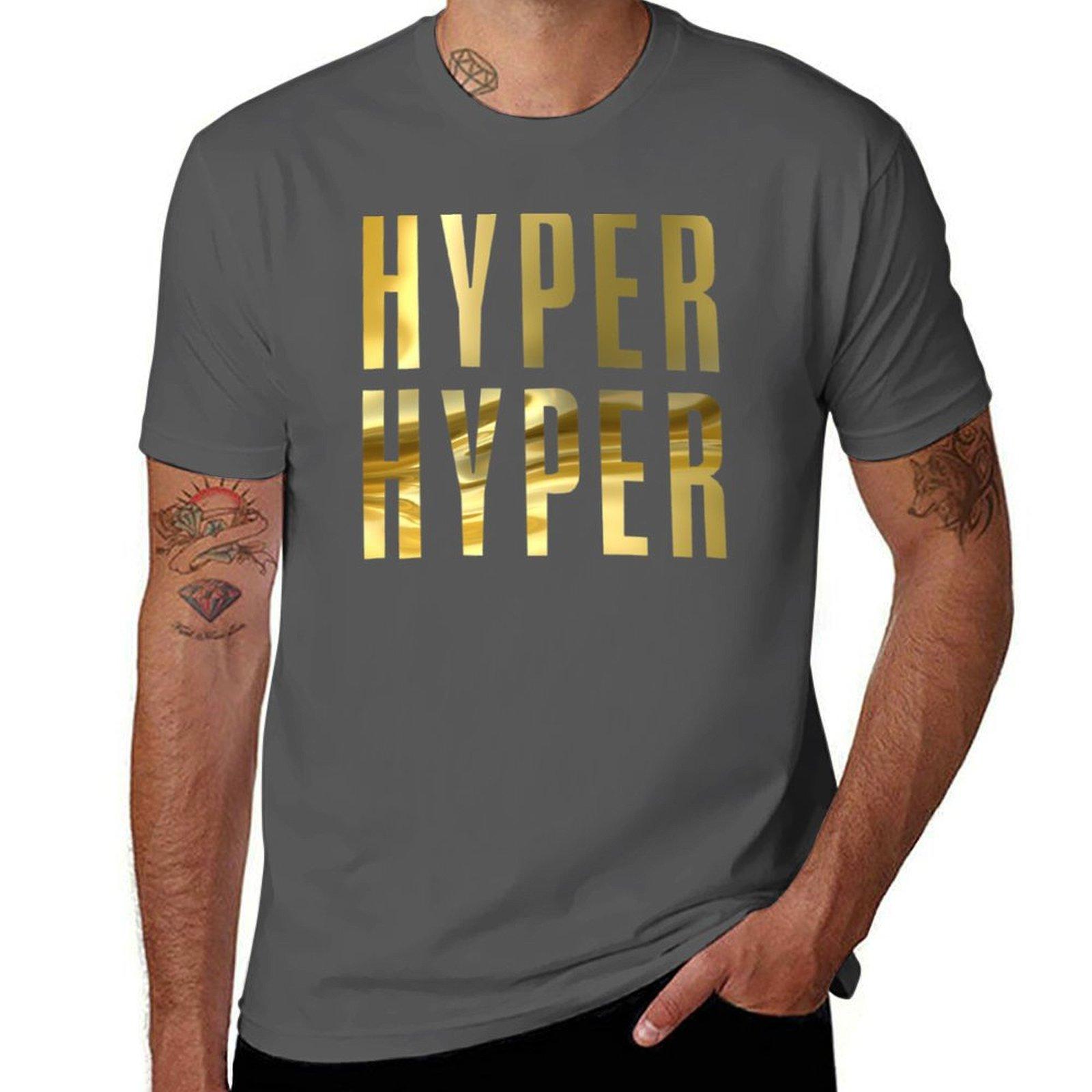 XIXI Fashion Hyper Hyper - Scooterbandverzamelaar hit 90s gouden editie T-shirt oversized sweat T-shirts effen heren T-shirt XL