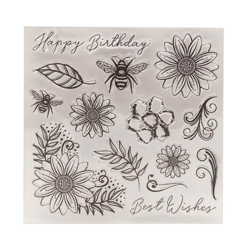 Clear Stamp Seals Leaves Transparent Stamp Flowers Silicone Stamp for Scrapbooking Album Journal Photo Decorations 1