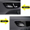 Soft Carbon Fiber Car Inner Door Handle Decorative Strip Trim Sticker For Mercedes Benz C-Class W206 2022-2024 Car Accessories