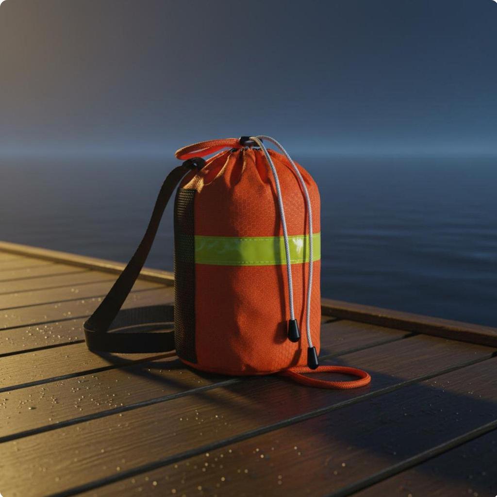 Throw Bag with rope Emergency Rescue Waterproof Material Buoyant Aquatic Line Pouch